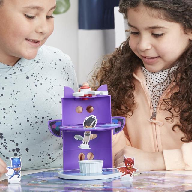 PJ Masks HQ Rescue Board Game for Kids Ages 4+ Fun Preschool Game, Includes 3D Plastic Tower