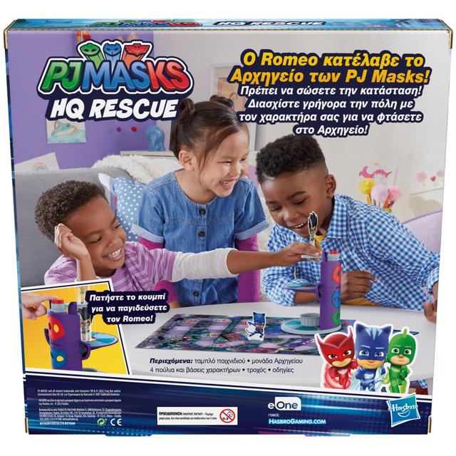 PJ Masks HQ Rescue Board Game for Kids Ages 4+ Fun Preschool Game, Includes  3D Plastic Tower