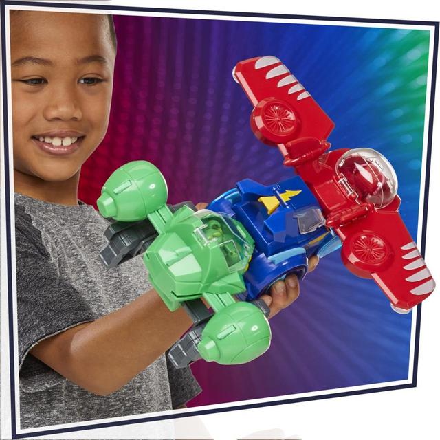 PJ Masks 3-in-1 Combiner Jet Preschool Toy, PJ Masks Toy Set with 3 Vehicles and 3 Action Figures, Kids Ages 3 and Up