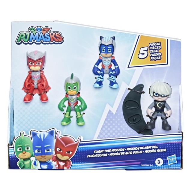 PJ Masks Flight Time Mission Action Figure Set, Preschool Toy for Kids Ages 3 and Up, 4 Figures and 1 Accessory