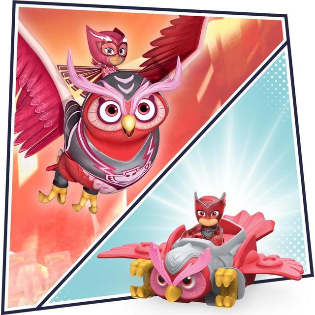 PJ Masks Animal Power Owlette Animal Rider Deluxe Vehicle Preschool Toy, Includes Owlette Action Figure, Ages 3 and Up