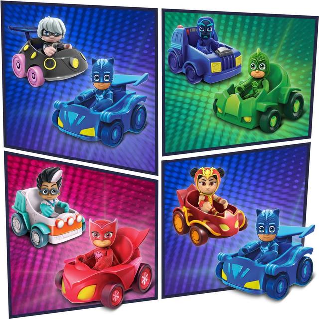 PJ Masks Newton Star vs Night Ninja Battle Racers Preschool Toy, Vehicle and Figure Set for Kids Ages 3 and Up