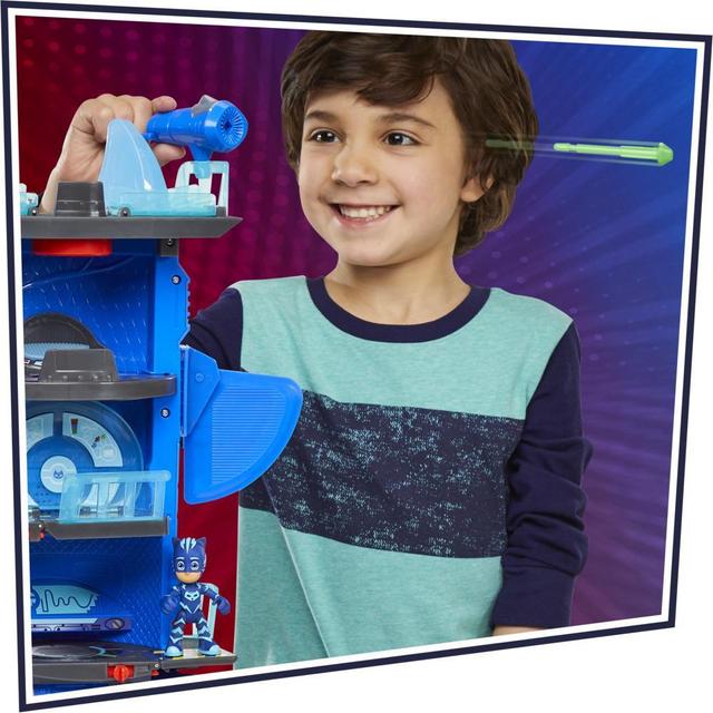 PJ Masks Deluxe Battle HQ Preschool Toy, Headquarters Playset with 2 Action Figures and Vehicle for Kids Ages 3 and Up