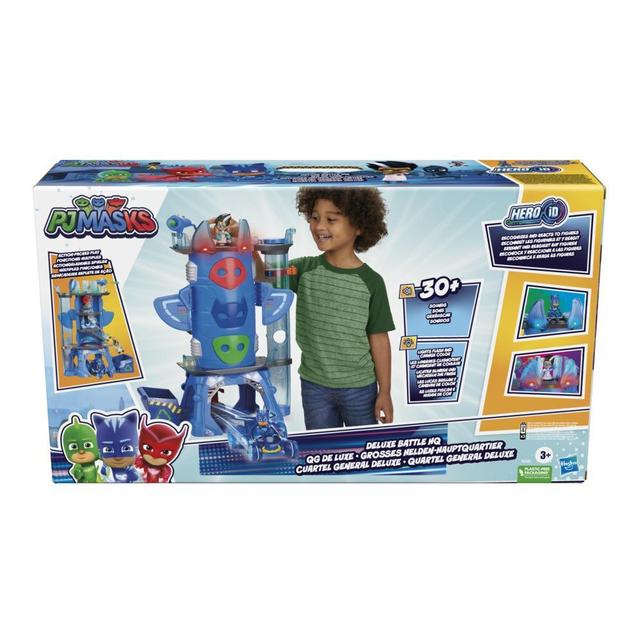 PJ Masks Deluxe Battle HQ Preschool Toy, Headquarters Playset with 2 Action Figures and Vehicle for Kids Ages 3 and Up