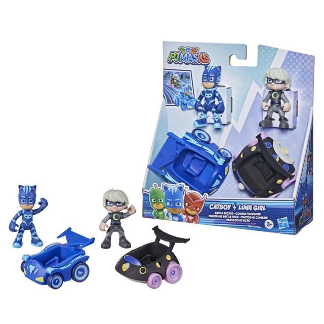 PJ Masks Catboy vs Luna Girl Battle Racers Preschool Toy, Vehicle and Action Figure Set for Kids Ages 3 and Up