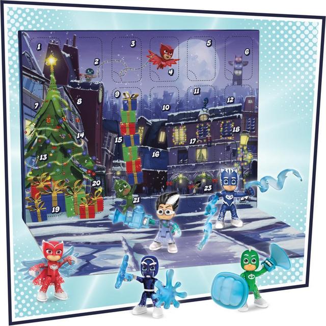 PJ Masks Advent Calendar for Kids Ages 3 and Up, 24 Daily Surprise Toys Including 5 PJ Masks Action Figures