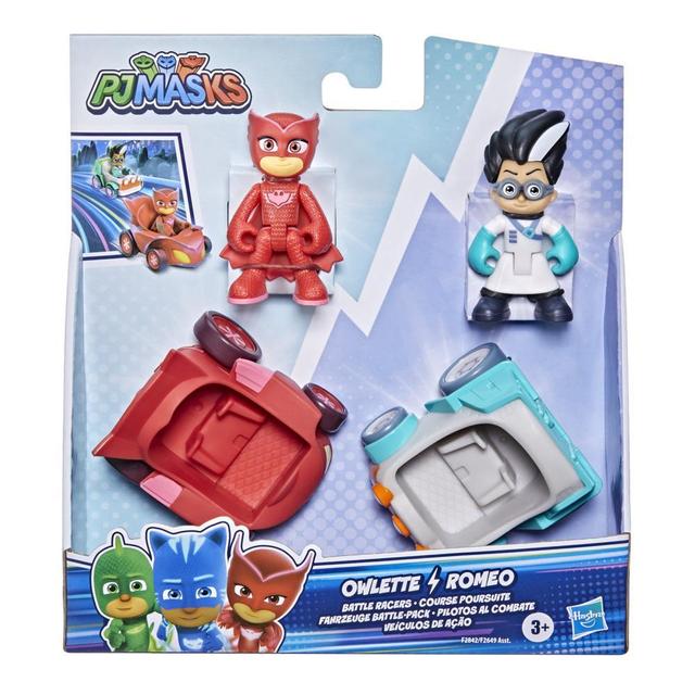 PJ Masks Owlette vs Romeo Battle Racers Preschool Toy, Vehicle and Action Figure Set for Kids Ages 3 and Up